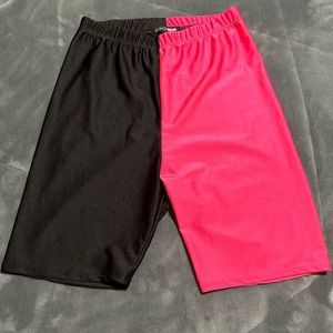 Fashion Nova Two Wat Street Biker Shorts - Hot Pink